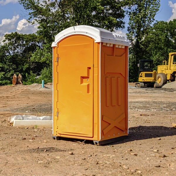 how often are the portable restrooms cleaned and serviced during a rental period in Highland Village Texas